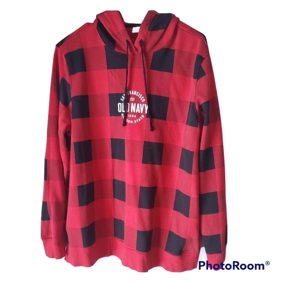 Old Navy Red And Black Women's Hoodie Youth XL - Picture 1 of 9